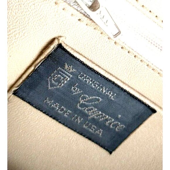 Original By Caprice Faux Ostrich Convertible Shoulder Bag Purse Beige 13 x 12 - Picture 7 of 12